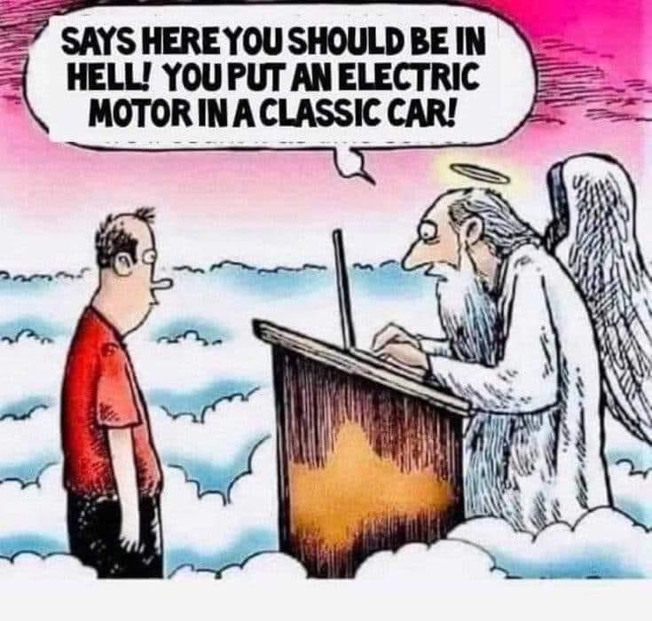 Electric motor in a classic car